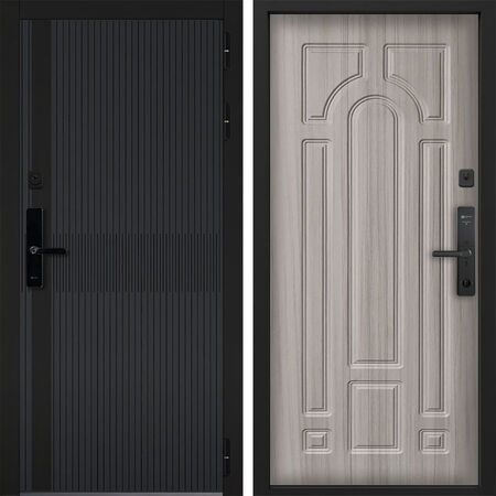 Входная дверь Command Doors Cyber matrix grey 17.02 Сандал Белый